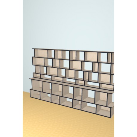 Custom bookcase  (H161cm - W276 cm)