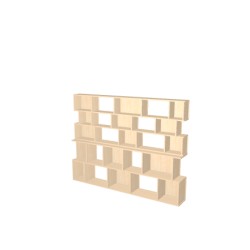 Meuble Bibliothèque sur-mesure (H153cm - L202 cm)