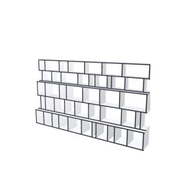 Custom bookcase  (H166cm - W288 cm)