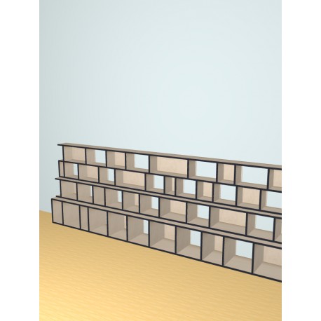 Custom bookcase  (H116cm - W350 cm)