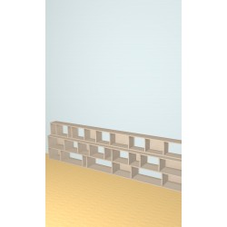 Meuble Bibliothèque sur-mesure (H75cm - L300 cm)