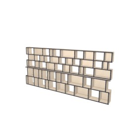 Meuble Bibliothèque sur-mesure (H153cm - L337 cm)