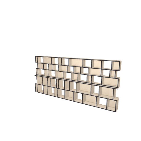 Meuble Bibliothèque sur-mesure (H153cm - L337 cm)