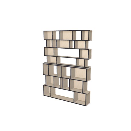Custom bookcase  (H212cm - W156 cm)