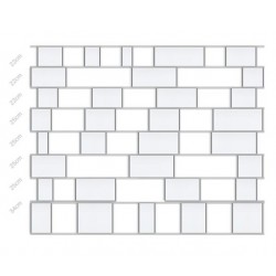 Bibliothèque (L266cm, H218cm - Blanc)