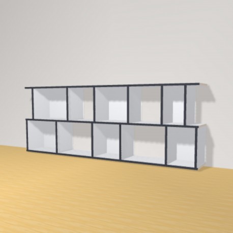 Bookshelf  (H73cm - W200 cm)