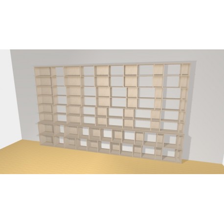 Bibliotheek  (H236cm - B408 cm)
