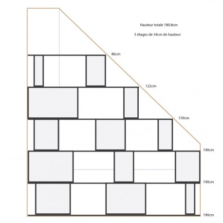 Bibliotheek (H181cm - B190 cm)