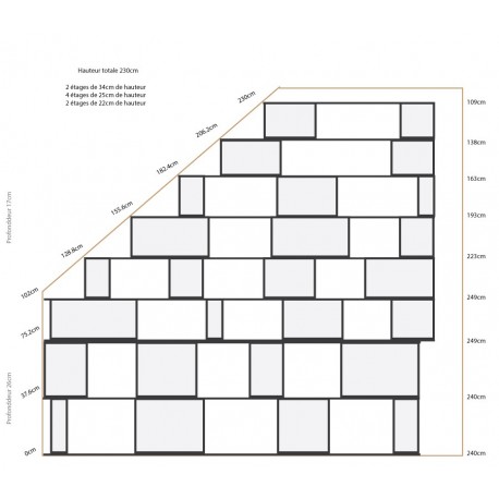 Bookshelf (H181cm - W190 cm)