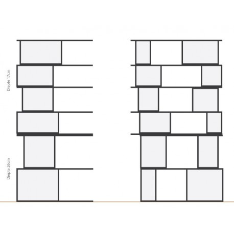 Bookshelf  (H181cm - W190 cm)