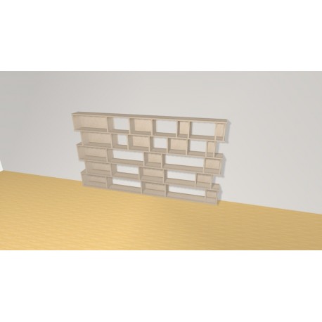 Bibliotheek  (H121cm - B220 cm)